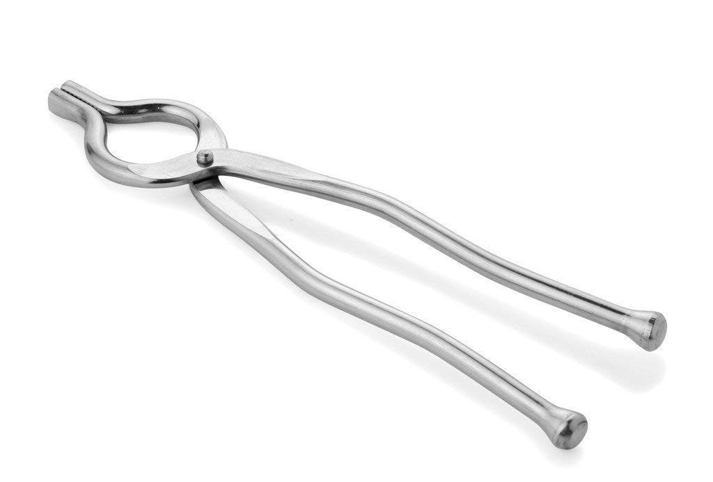 Kuber Industries Stainless Steel Pakkad, Sansi, Tong, Kitchen Tool pincer, Chimta, Utility Holder (Silver)