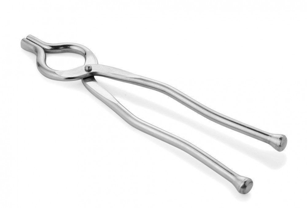 Kuber Industries Stainless Steel Pakkad, Sansi, Tong, Kitchen Tool pincer, Chimta, Utility Holder (Silver)