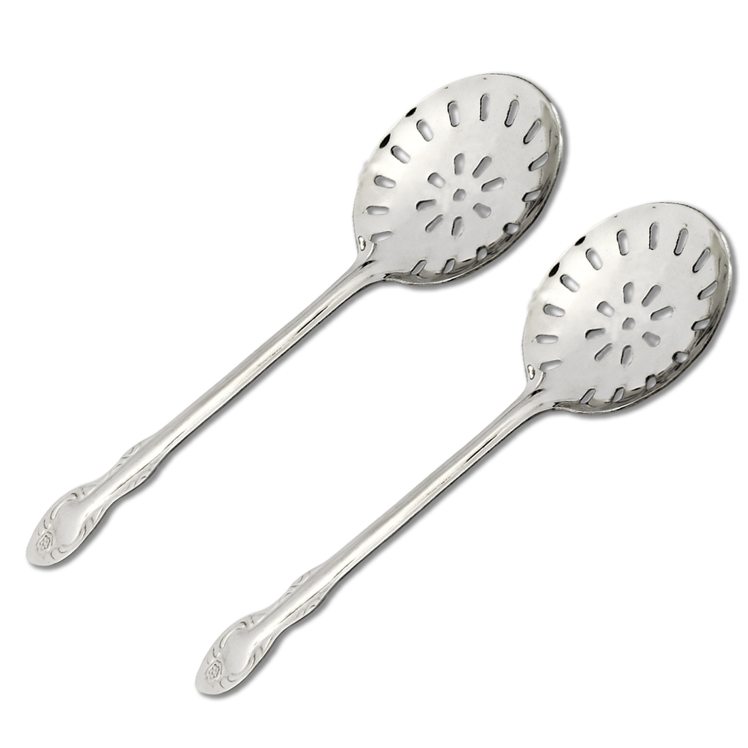 Kuber Industries Stainless Steel Professional Skimmer|Jhar|Kitchen Utensil Cooking Strainer, (Silver)