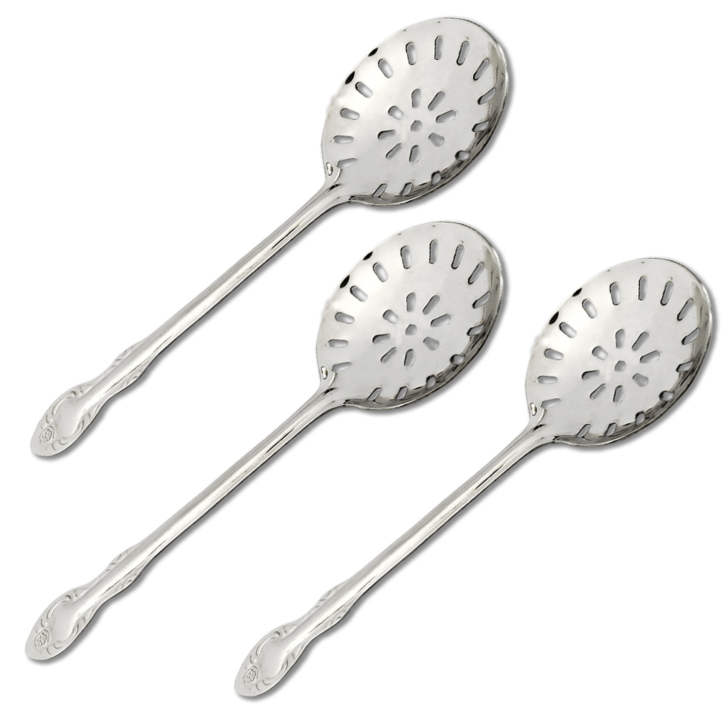 Kuber Industries Stainless Steel Professional Skimmer|Jhar|Kitchen Utensil Cooking Strainer, (Silver)