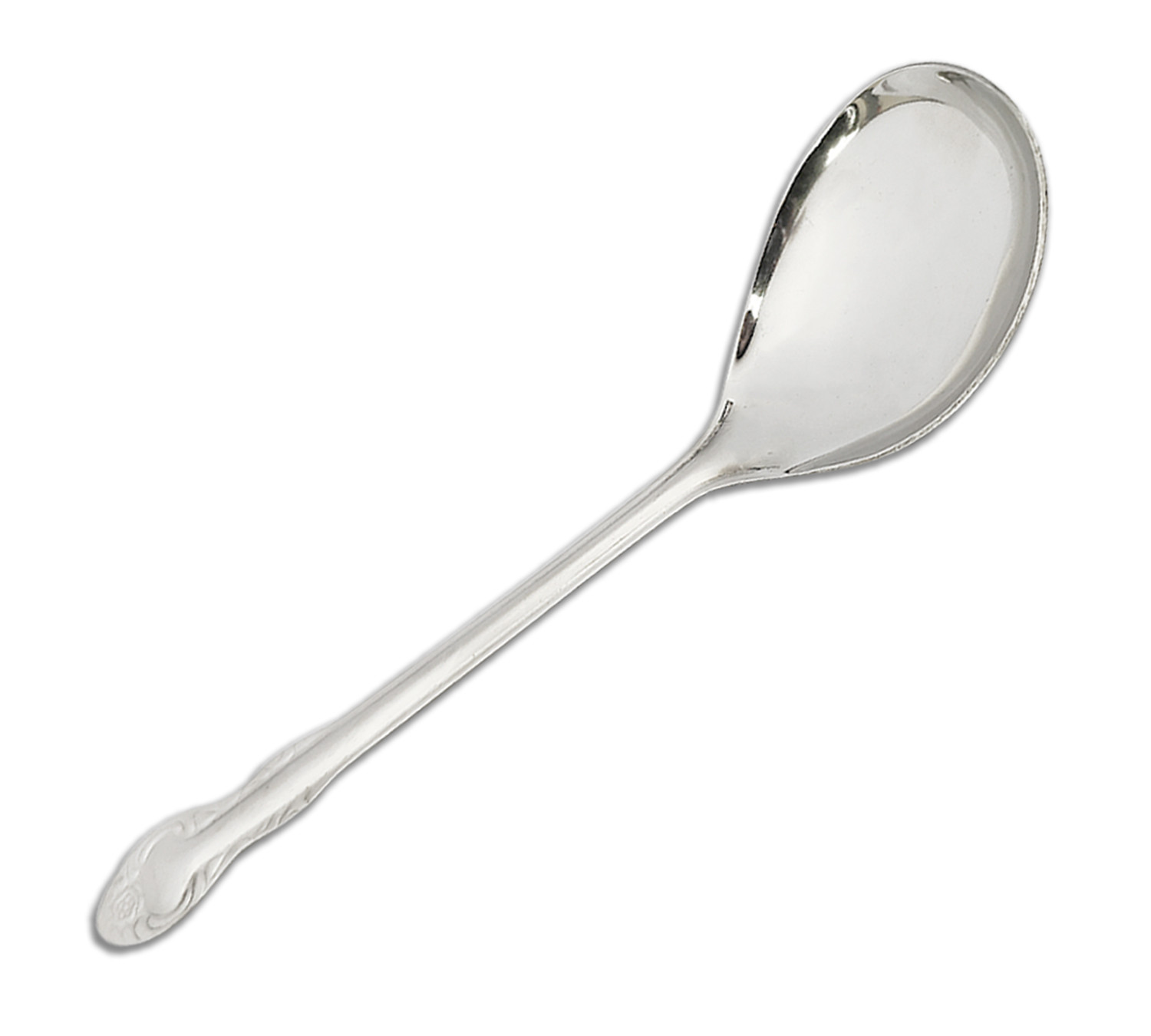 Kuber Industries Stainless Steel Solid Spoon|Chamcha For Cooking & Food Serving (Silver)
