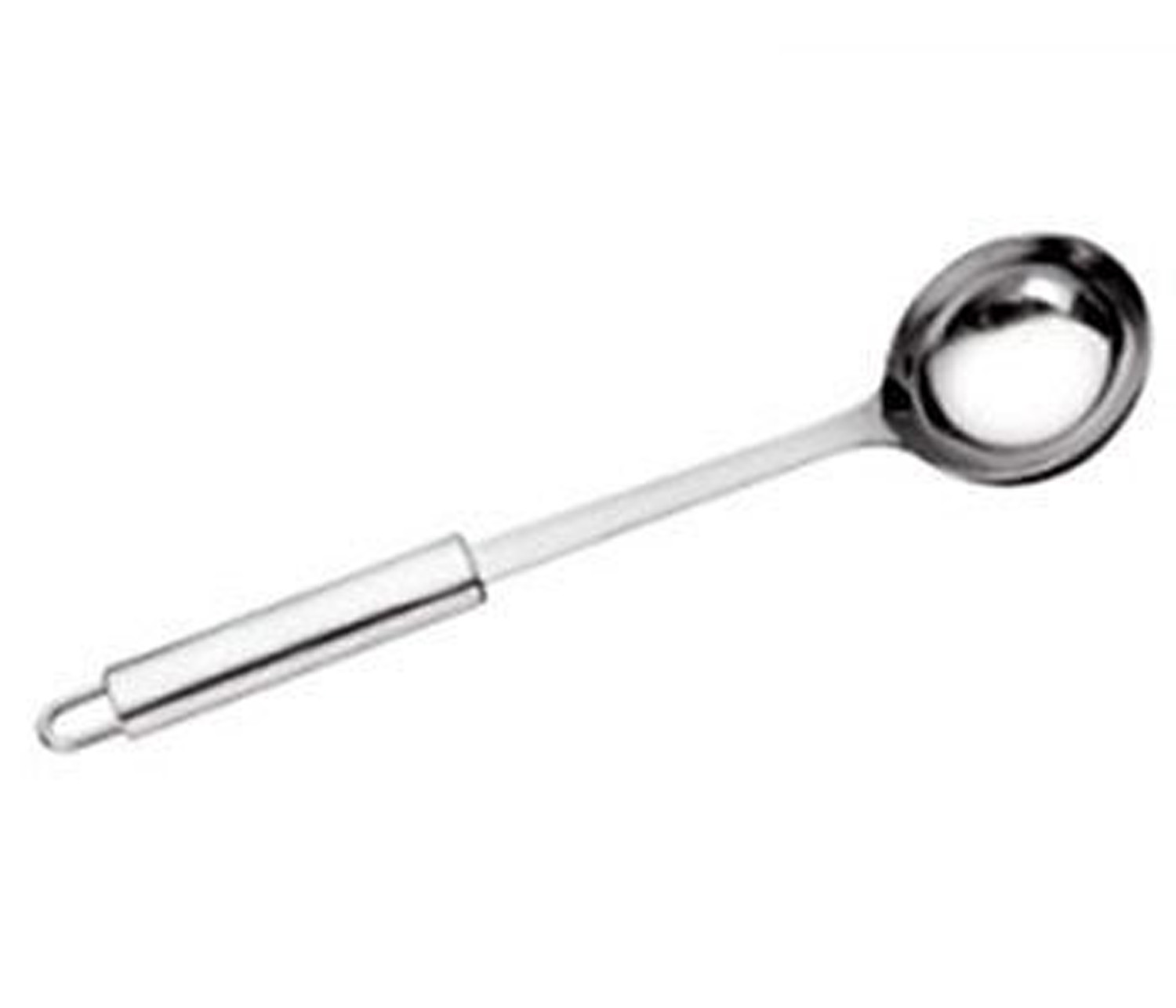Kuber Industries Stainless Steel Soup Ladle with Long Handle And Ample Bowl Capacity Perfect for Stirring, Serving Soups And More (Silver)
