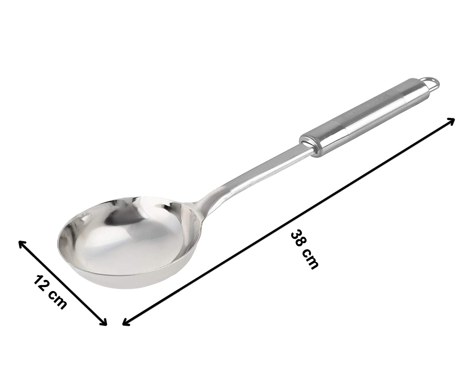 Kuber Industries Stainless Steel Soup Ladle with Long Handle And Ample Bowl Capacity Perfect for Stirring, Serving Soups And More (Silver)