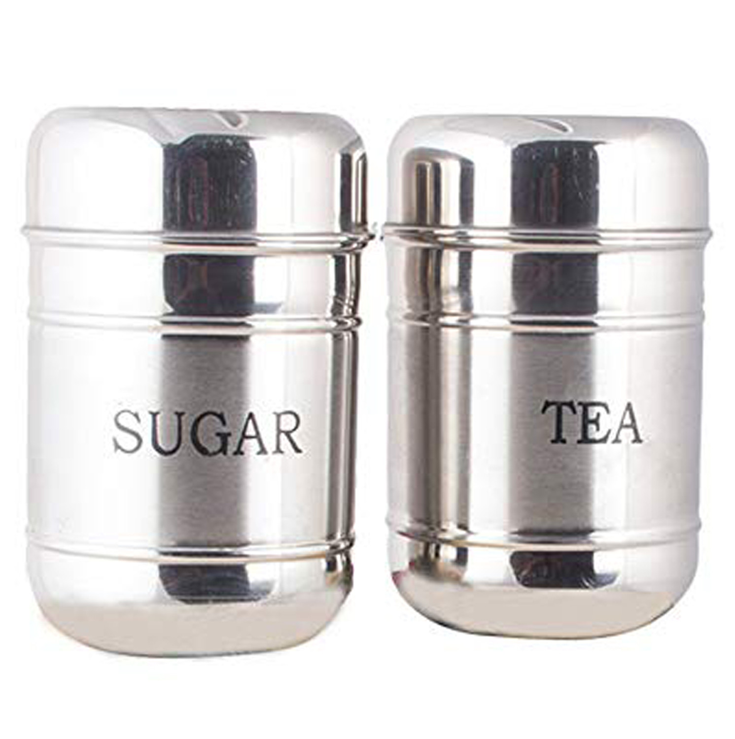 Kuber Industries Stainless Steel Tea, Sugar Container set, 500 Ml (Silver) -CTKTC38135