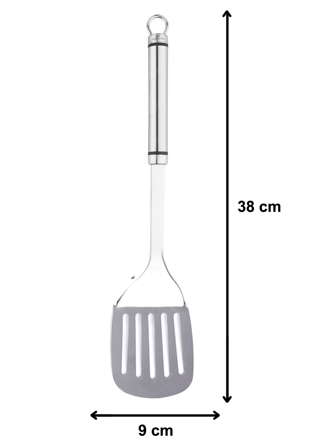 Kuber Industries Stainless Steel Turners/Slotted Turner/Cooking Turner/for Dosa, Roti, Omlette, Parathas, PavBhaji (Silver)