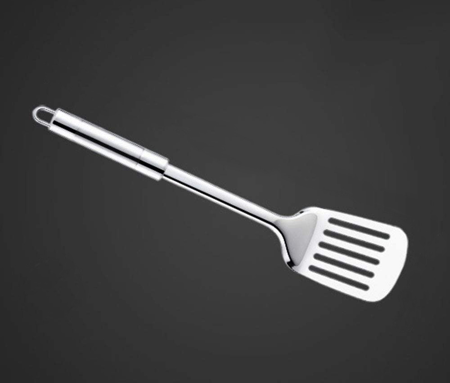 Kuber Industries Stainless Steel Turners/Slotted Turner/Cooking Turner/for Dosa, Roti, Omlette, Parathas, PavBhaji (Silver)