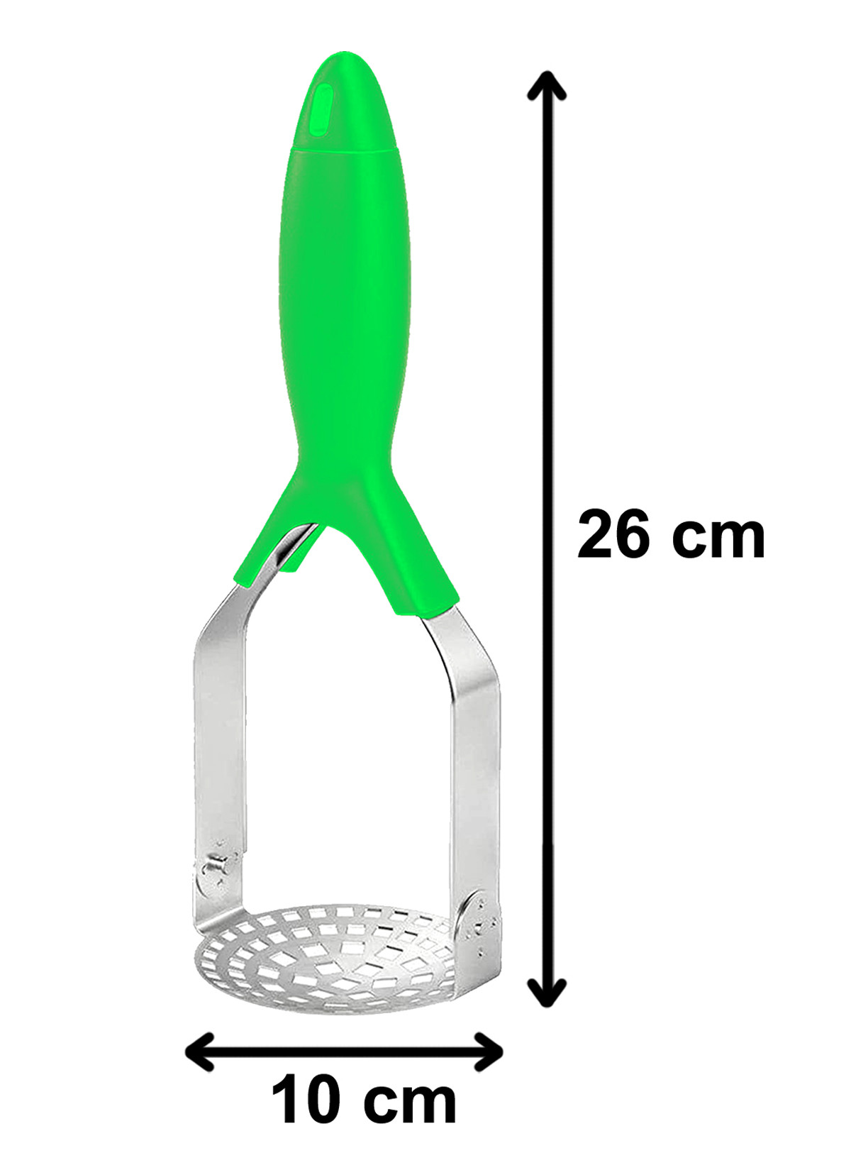 Kuber Industries Stainless Steel Vegetable Masher (Green)