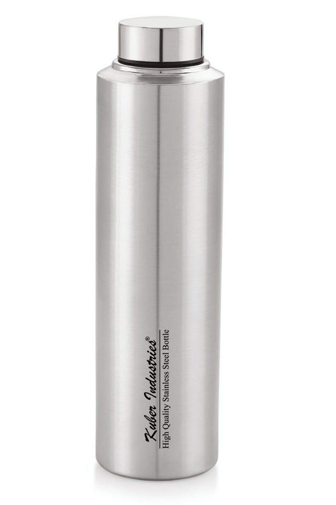 Kuber Industries Stainless Steel Water Bottle, 900 ML (Silver)