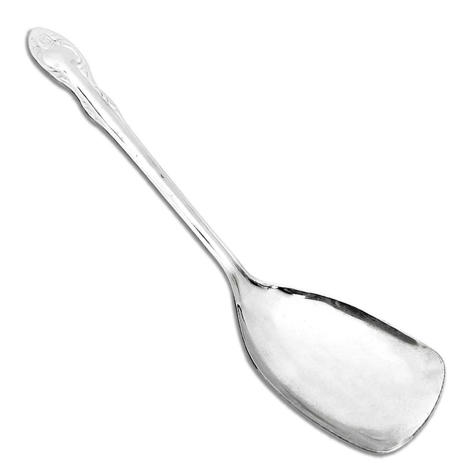 Kuber Industries Stainless Steel Wok Spatula|Slotted Turner For Cooking & Food Serving (Silver)