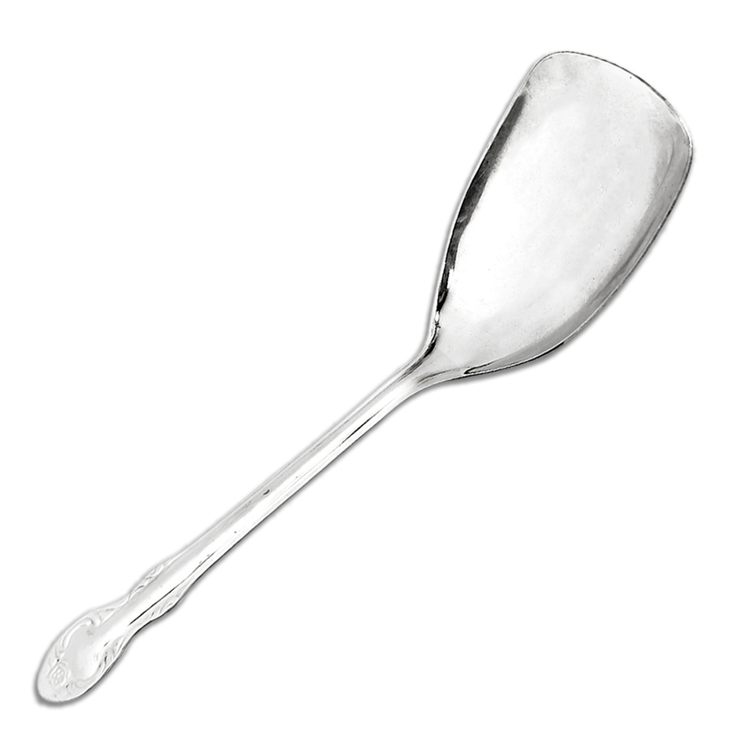 Kuber Industries Stainless Steel Wok Spatula|Slotted Turner For Cooking & Food Serving (Silver)