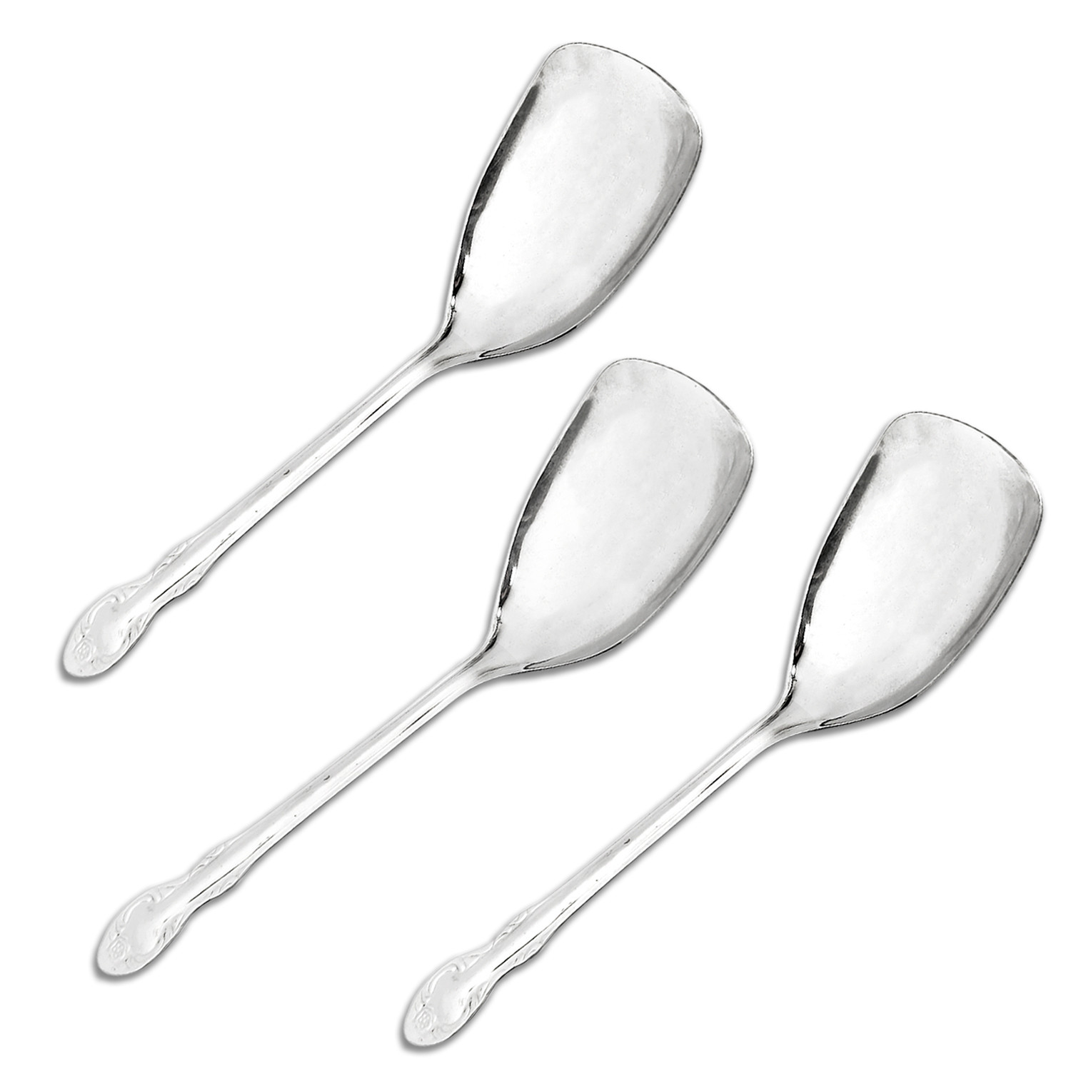 Kuber Industries Stainless Steel Wok Spatula|Slotted Turner For Cooking & Food Serving (Silver)