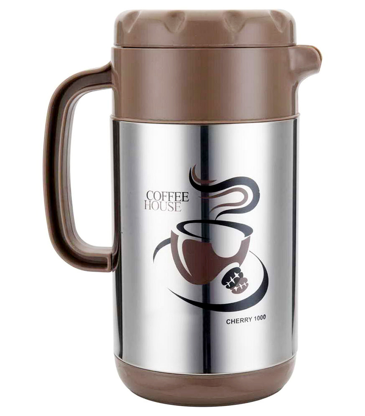 Kuber Industries Stainless Thermo Steel Double-Wall Vacuum Insulated Coffee,Tea, Beverage Pot/Kettle, 1Ltr. (Grey)-HS42KUBMART25101