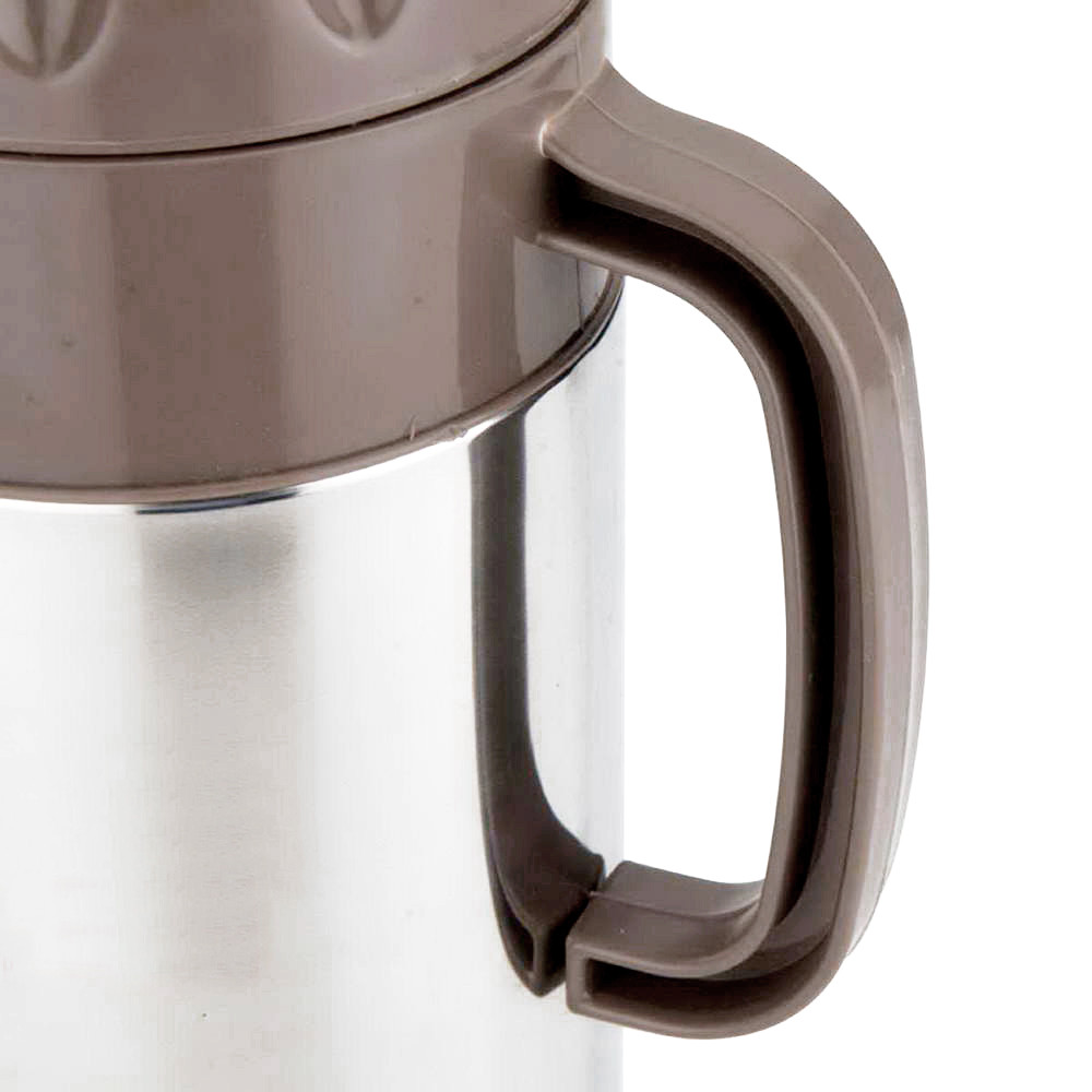 Kuber Industries Stainless Thermo Steel Double-Wall Vacuum Insulated Coffee,Tea, Beverage Pot/Kettle, 1Ltr. (Grey)-HS42KUBMART25101