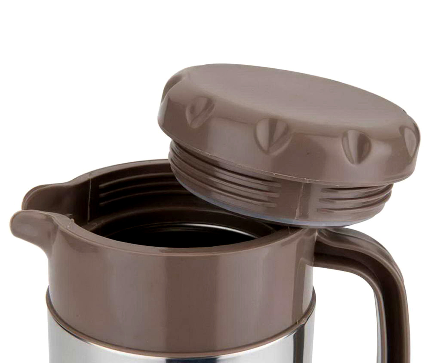 Kuber Industries Stainless Thermo Steel Double-Wall Vacuum Insulated Coffee,Tea, Beverage Pot/Kettle, 1Ltr. (Grey)-HS42KUBMART25101