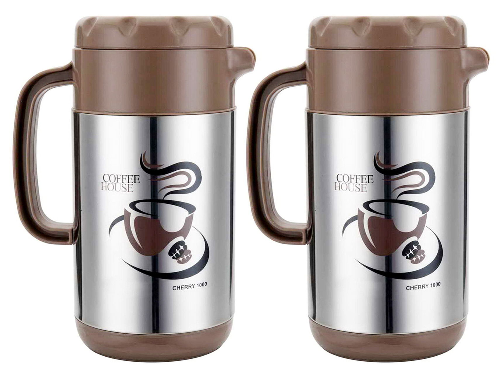 Kuber Industries Stainless Thermo Steel Double-Wall Vacuum Insulated Coffee,Tea, Beverage Pot/Kettle, 1Ltr. (Grey)-HS42KUBMART25101