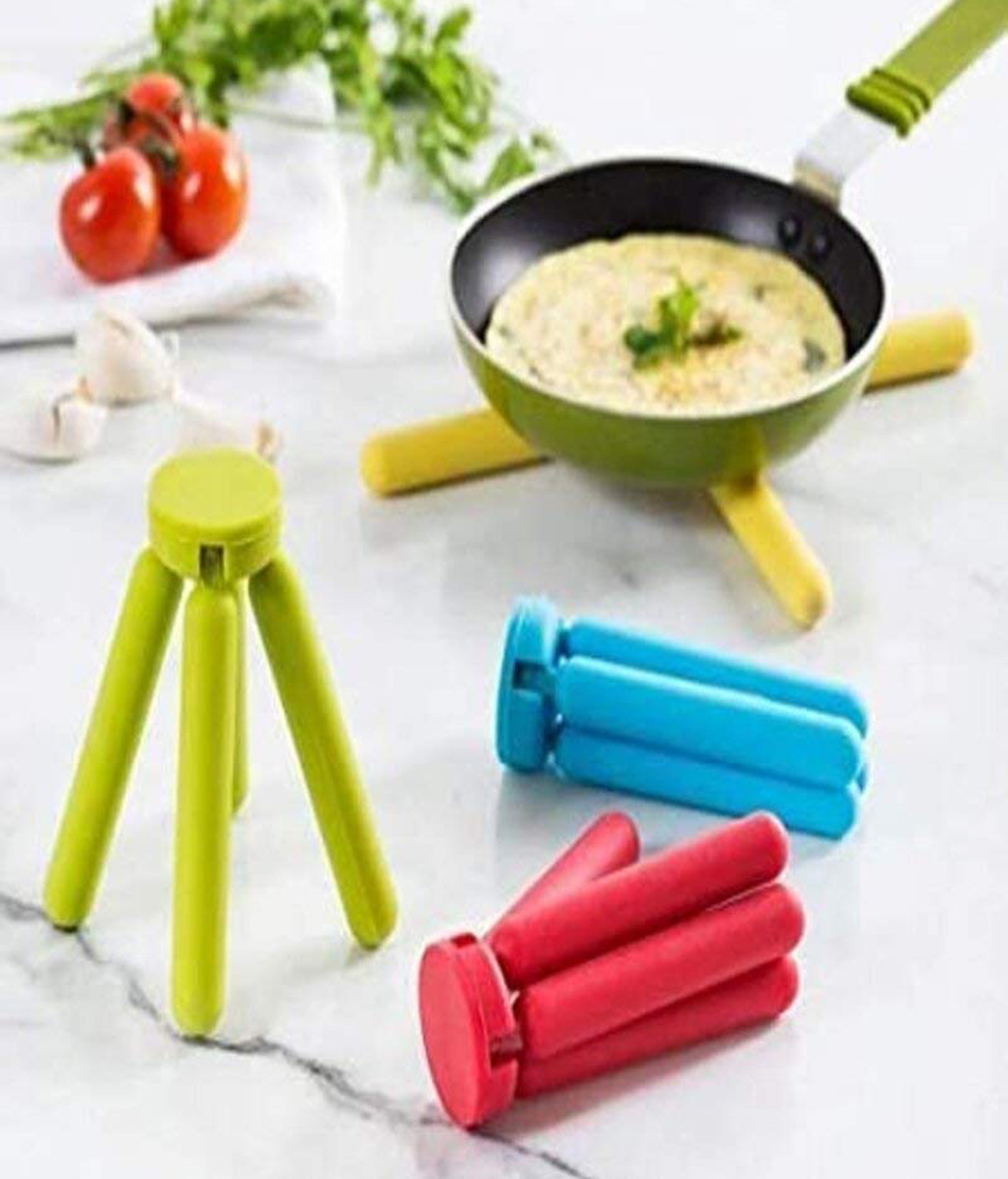 Kuber Industries Stick Hot Mate/Hot Pot Stand/Hot Plate Stand/Pot Holder,22x22 Cm (Multi)
