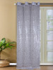 Kuber Industries Stone Print Stain-Resistant &amp; Waterproof PVC AC Curtain For Home, office, restaurant 7 Feet With 6 Grommets (Transparent)