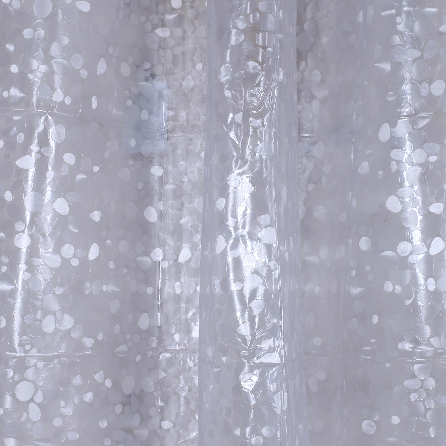 Kuber Industries Stone Print Stain-Resistant & Waterproof PVC AC Curtain For Home, office, restaurant 9 Feet With 6 Grommets (Transparent)