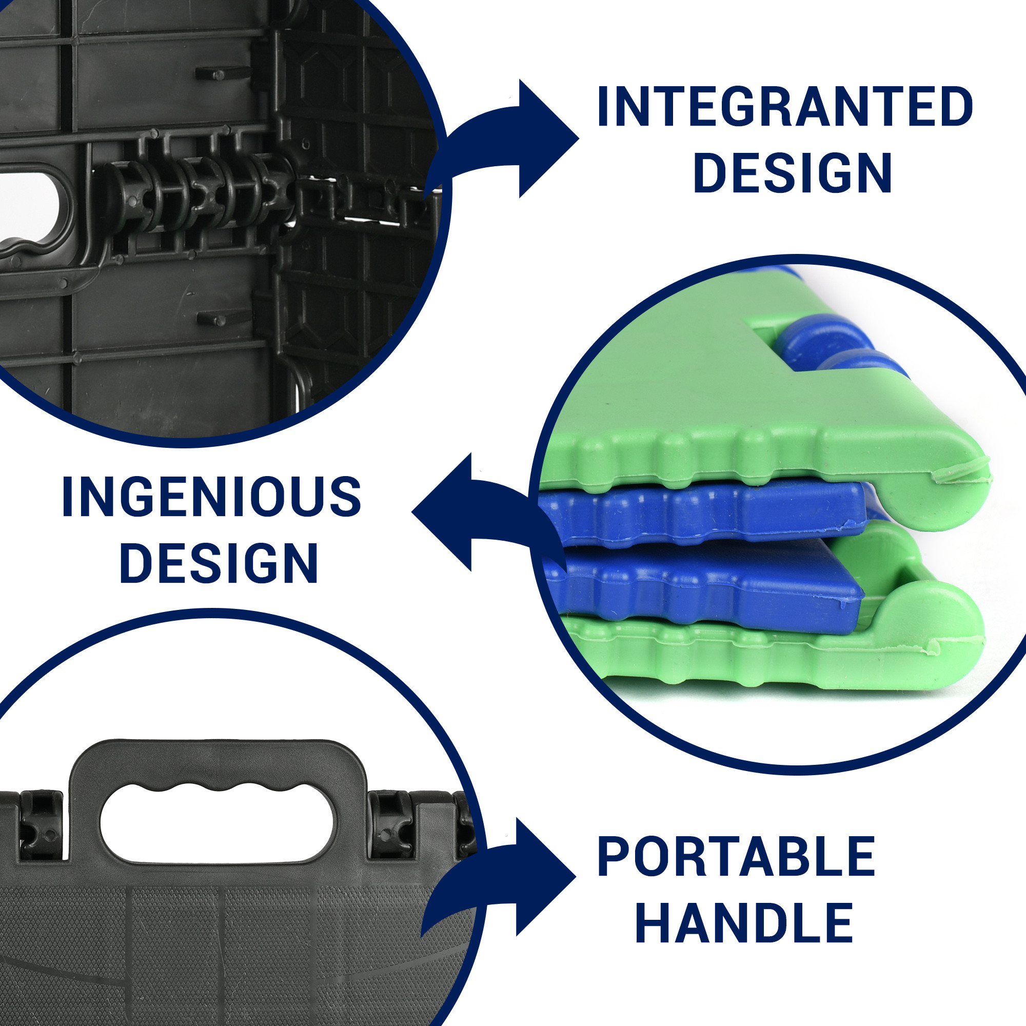 Kuber Industries Stool  Foldable Stool  Collapsible Camping Chair  Stool for Outdoor-Fishing-Hiking-Gardening-Travel  Portable Stool  Multipurpose Sitting Stool  Small  Green  Blue