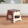 Stool | Foldable Stool | Collapsible Camping Chair | Stool for Outdoor-Fishing-Hiking-Gardening-Travel | Portable Stool | Multipurpose Sitting Stool | Small | Cream &amp; Brown