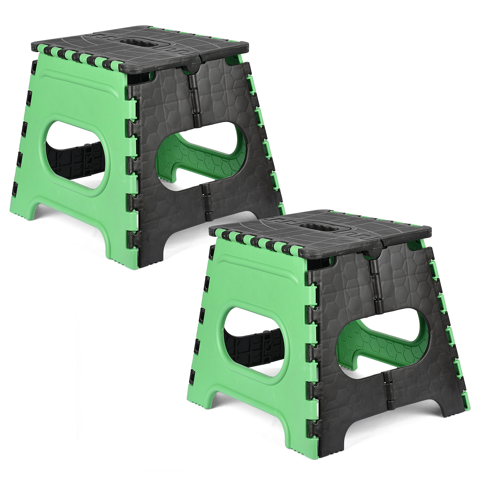 Kuber Industries Stool | Foldable Stool | Collapsible Camping Chair | Stool for Outdoor-Fishing-Hiking-Gardening-Travel | Portable Stool | Multipurpose Sitting Stool | Small | Green & Black