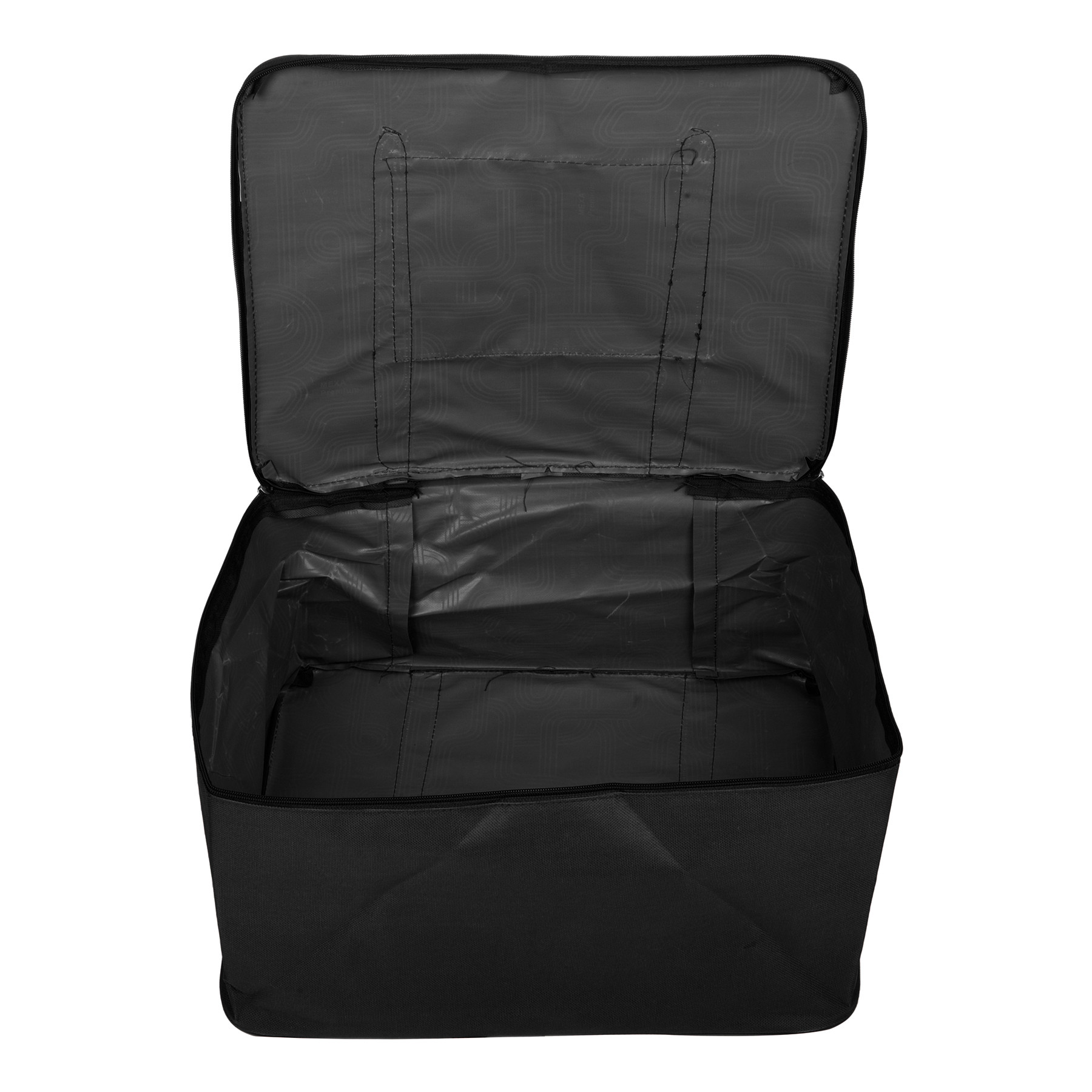 Kuber Industries Storage Bag  Clothes Storage Bag  Underbed Storage Bag  Zip Closure Storage Bag  Wardrobe Organiser with Handle  Net Attachi Bag  Large  Black