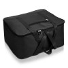 Kuber Industries Storage Bag | Clothes Storage Bag | Underbed Storage Bag | Zip Closure Storage Bag | Wardrobe Organiser with Handle | Net Attachi Bag | Large | Black