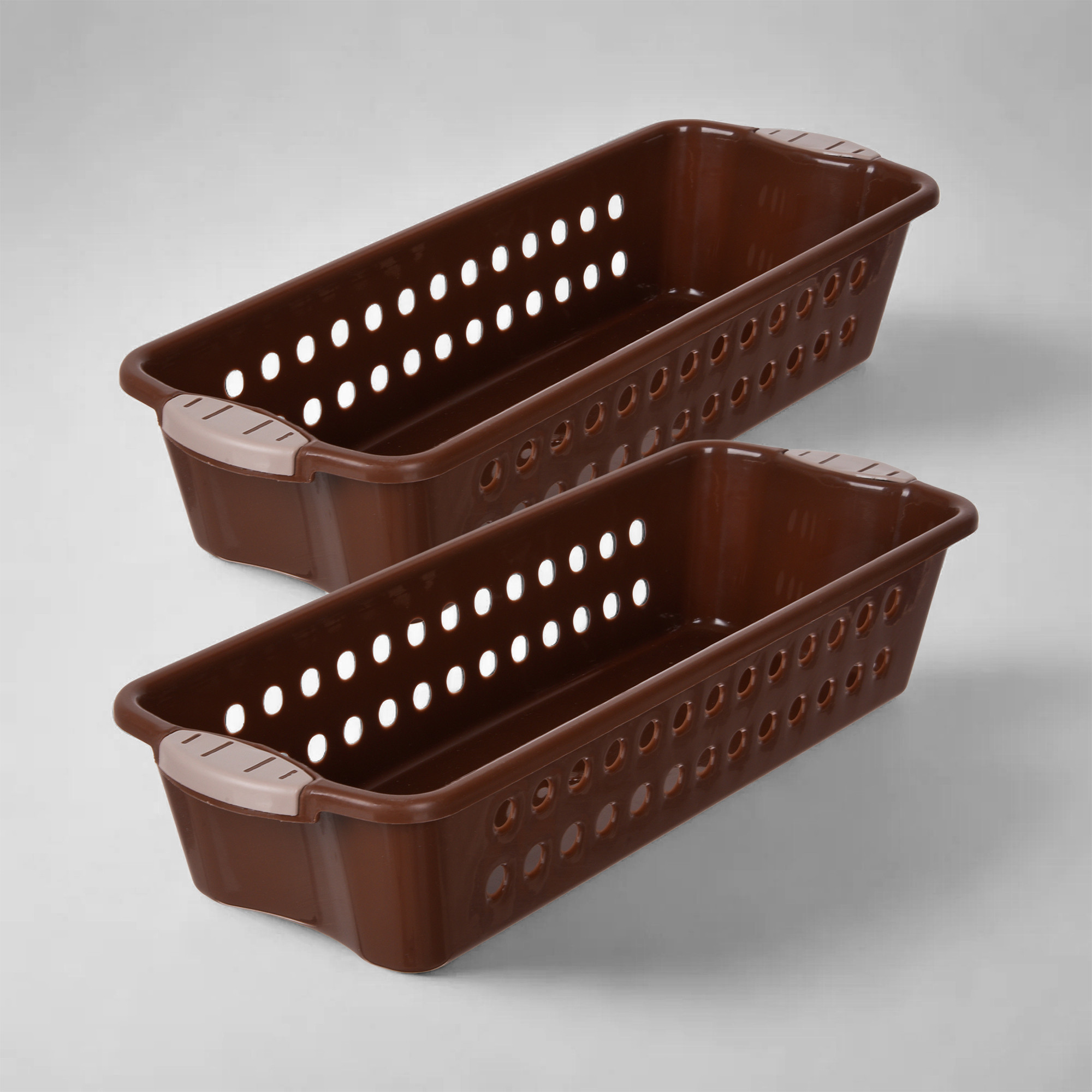 Kuber Industries Storage Basket | Storage Organizer for Kitchen-Refrigerator-Vegetables-Stationery | Multipurpose Cabinet Shelf Rack | Storage Box for Kitchen | JAWA-1 | Small | Brown
