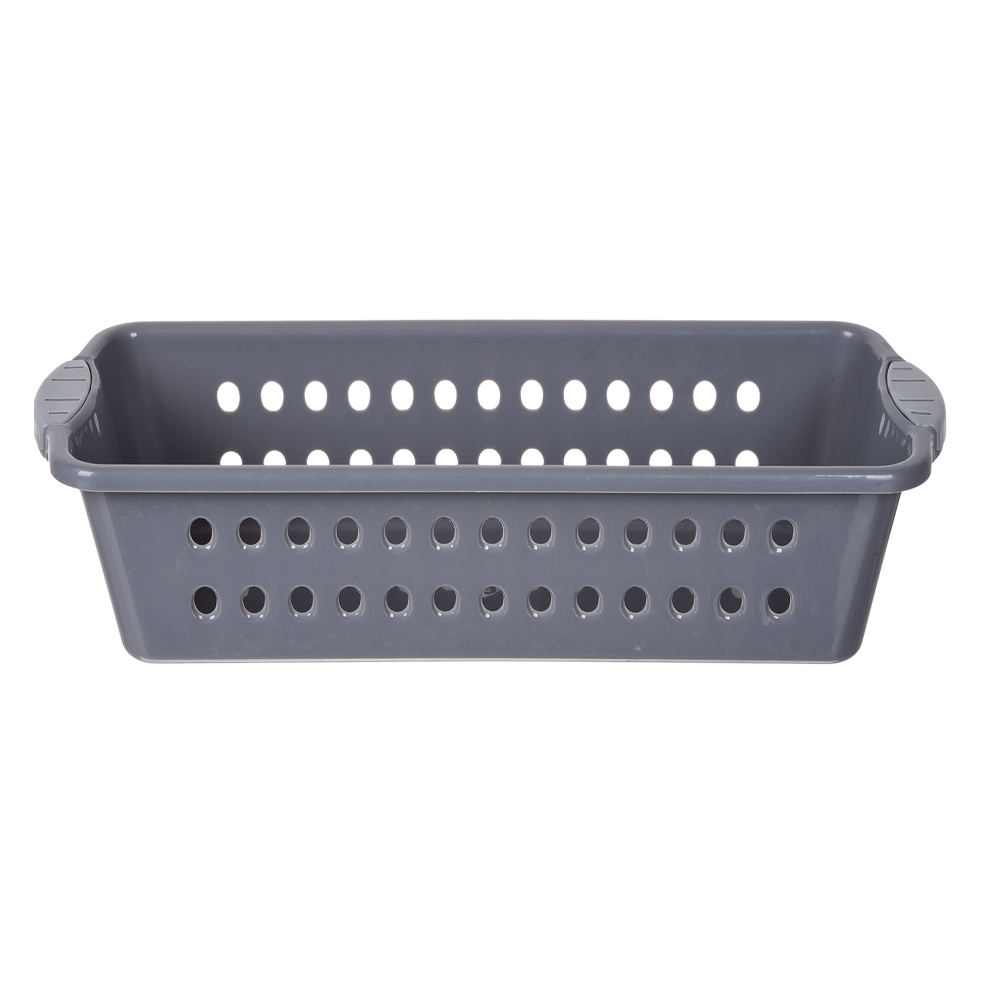 Kuber Industries Storage Basket | Storage Organizer for Refrigerator-Vegetables-Stationery | Multipurpose Cabinet Shelf Rack | Storage Box for Kitchen | JAWA-2 | Medium | Gray & Brown