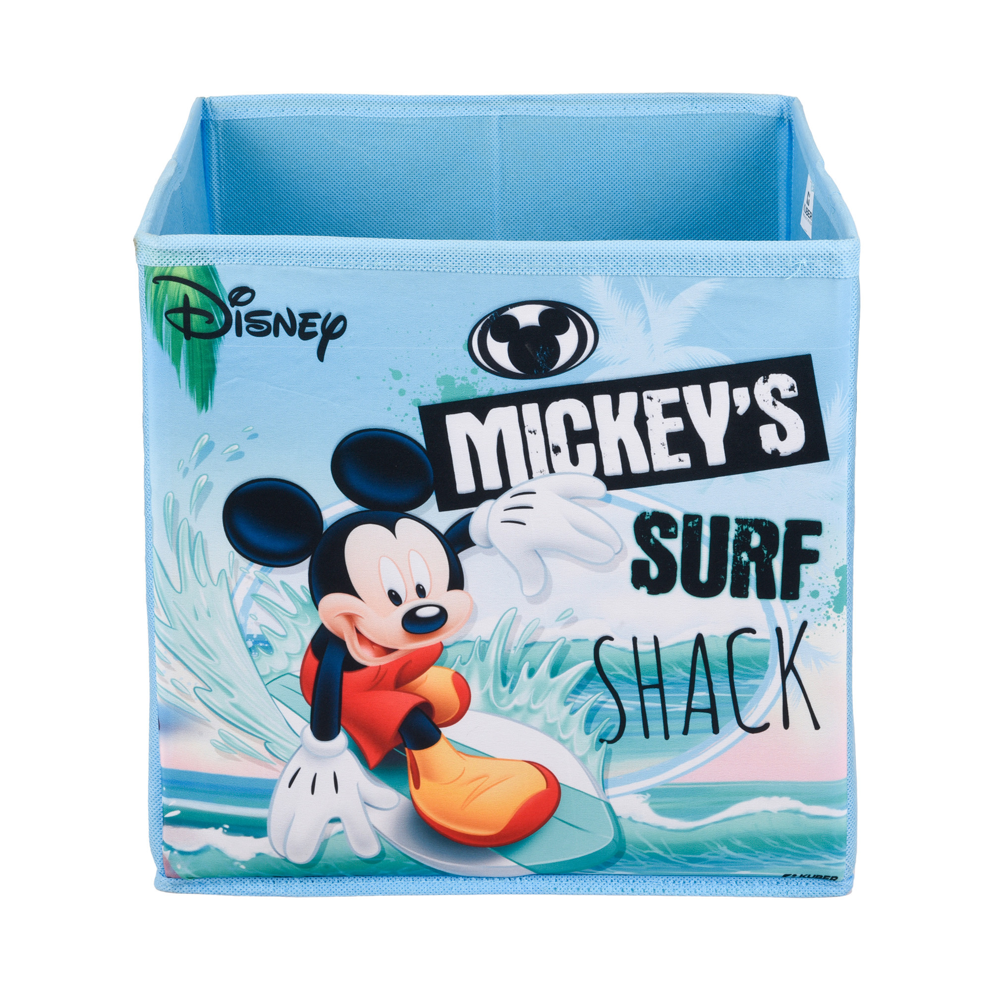 Kuber Industries Storage Box | Square Toy Storage Box | Wardrobe Organizer for Clothes-Books-Toys | Stationary Organizer | Drawer Organizer Box with Handle | Disney Mickey | Sky Blue