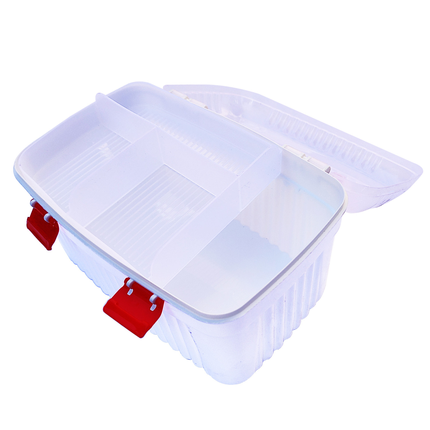 Kuber Industries Storage Box|Portable Plastic Box for Home|First Aid Box|Travel Medicine Organzier Box (White)