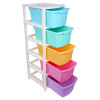 Kuber Industries Storage Drawer Rack | Plastic Modular Drawer Rack for office | Storage Rack for School | Storage Rack for Toys | Drawers Boxes Storage Rack for Home | 5-Tier | Multicolor