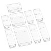Storage Organizer Set | Kitchen Organizer | Makeup Organizer Tray Set | Desk Drawer Divider Tray | Multi-Purpose Organizer Set | Stationery Organizer | 9 Piece Set | Transparent