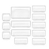 Storage Organizer Set | Kitchen Organizer | Makeup Organizer Tray Set | Desk Drawer Divider Tray | Multi-Purpose Organizer Set | Stationery Organizer | 12 Piece Set | Transparent