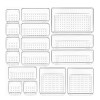 Storage Organizer Set | Kitchen Organizer | Makeup Organizer Tray Set | Desk Drawer Divider Tray | Multi-Purpose Organizer Set | Stationery Organizer | 16 Piece Set | Transparent