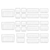 Storage Organizer Set | Kitchen Organizer | Makeup Organizer Tray Set | Desk Drawer Divider Tray | Multi-Purpose Organizer Set | Stationery Organizer | 25 Piece Set | Transparent
