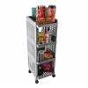 Storage Rack with Wheels | 4-Shelf Storage Organizer Rack | Multipurpose Shelf Storage Trolley Rack for Kitchen-Home-office | Office Storage Trolley | Gray