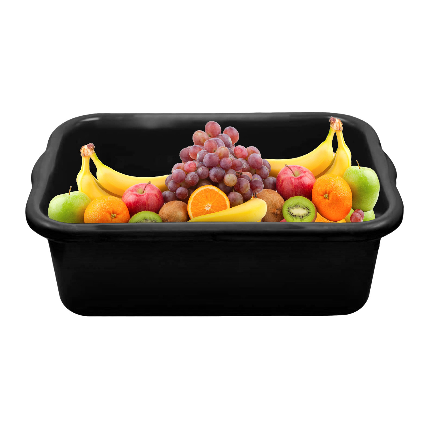 Kuber Industries Storage Tray | Versatile Plastic Storage Organizer | Rectangular Tray for Kitchen Storage | Storage Tray for office | Excel Tray 666 | Black