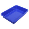 Kuber Industries Storage Tray|Versatile Plastic Storage Organizer|Rectangular Tray for Kitchen Storage|Storage Tray for office|Exel Tray 555 (Blue)