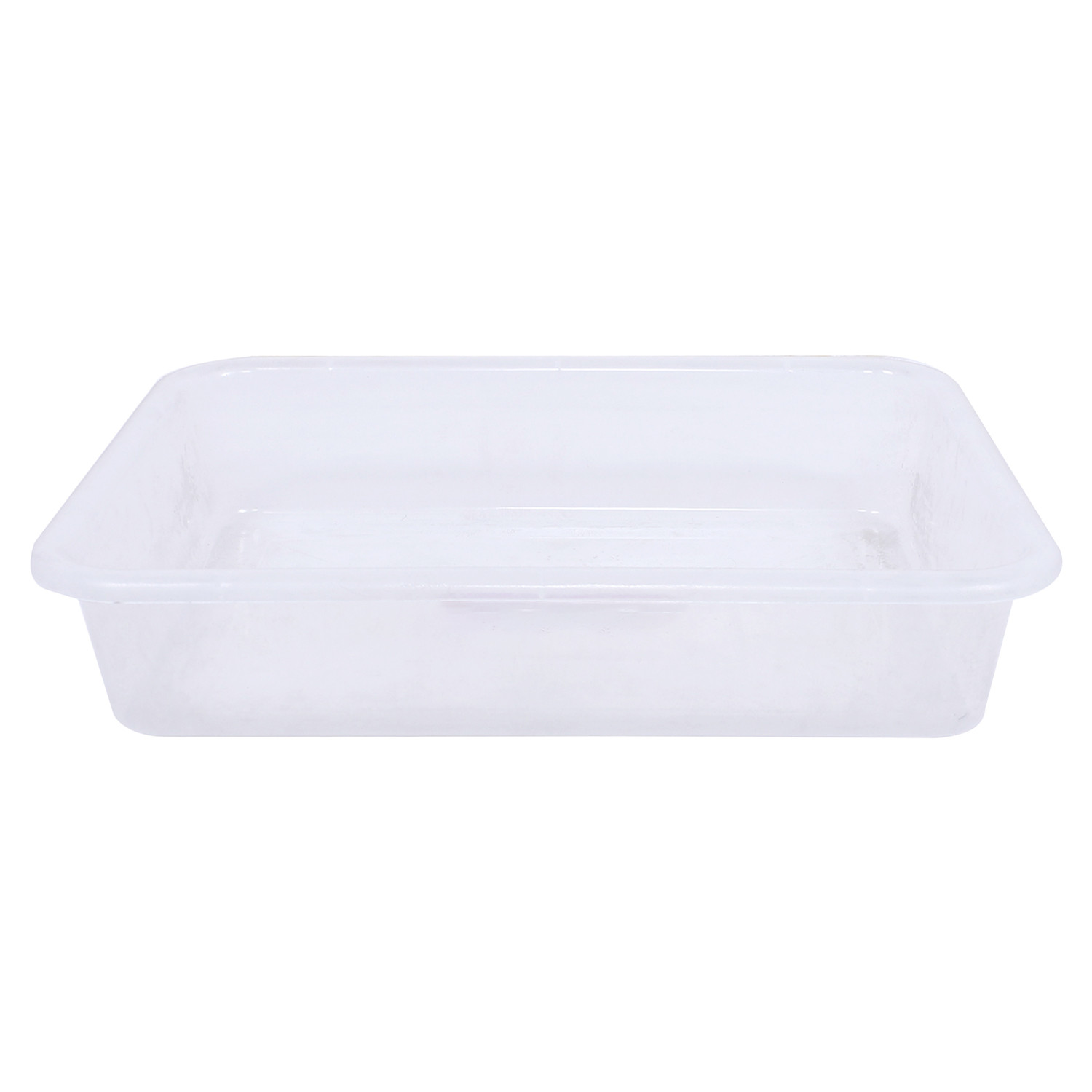 Kuber Industries Storage Tray|Versatile Plastic Storage Organizer|Rectangular Tray for Kitchen Storage|Storage Tray for office|Exel Tray 555 (Transparent)
