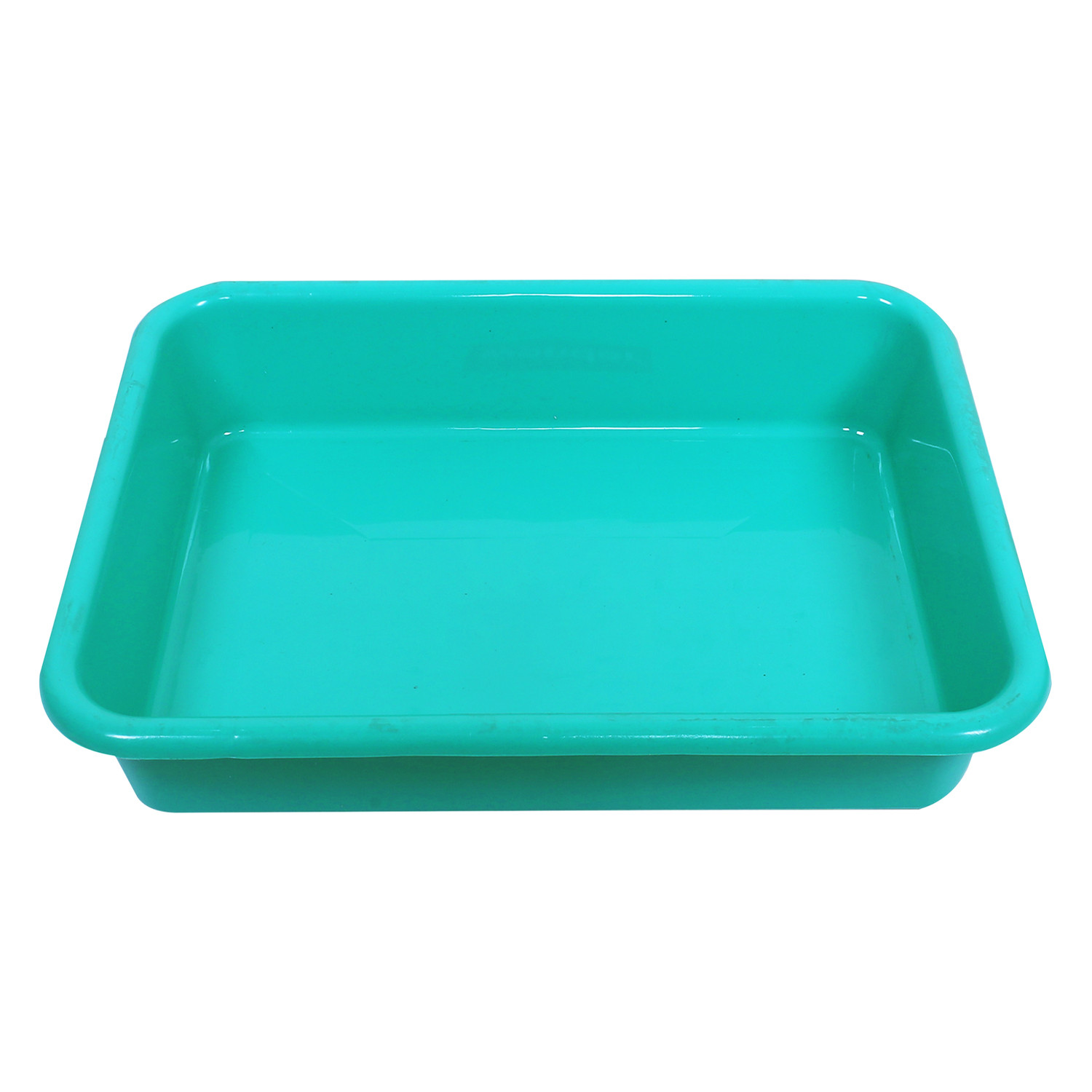 Kuber Industries Storage Tray|Versatile Plastic Storage Organizer|Rectangular Tray for Kitchen Storage|Storage Tray for office|Exel Tray 555|Pack of 2 (Green & White)