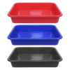 Kuber Industries Storage Tray|Versatile Plastic Storage Organizer|Rectangular Tray for Kitchen Storage|Storage Tray for office|Exel Tray 555|Pack of 3 (Multicolor)