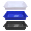 Kuber Industries Storage Tray|Versatile Plastic Storage Organizer|Rectangular Tray for Kitchen Storage|Storage Tray for office|Exel Tray 555|Pack of 3 (Multicolor)