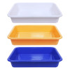 Kuber Industries Storage Tray|Versatile Plastic Storage Organizer|Rectangular Tray for Kitchen Storage|Storage Tray for office|Exel Tray 555|Pack of 3 (Multicolor)