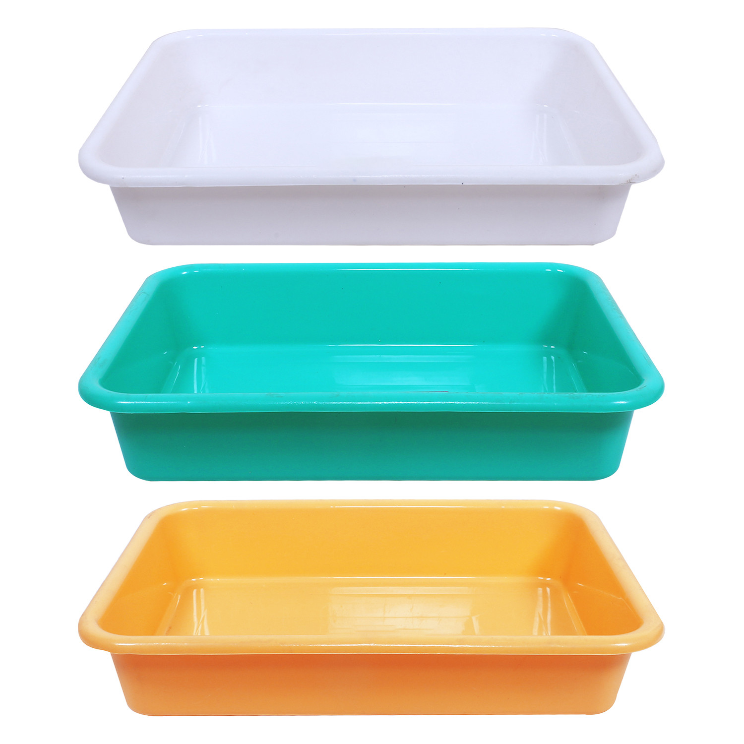 Kuber Industries Storage Tray, Versatile Plastic Storage Organizer, Rectangular  Tray for Kitchen Storage