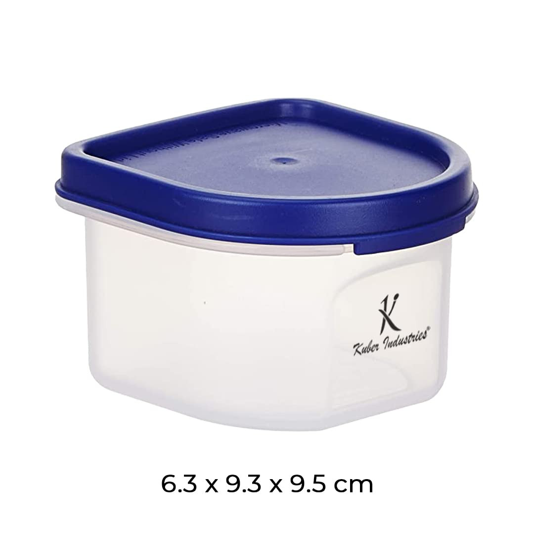 Kuber Industries Storage Utility Container|Plastic Unbreakable Food Storage Jar|Leak Roof,BPA Free Food Kitchen Organizer With Lid,250 ML,Pack of 8 (White)