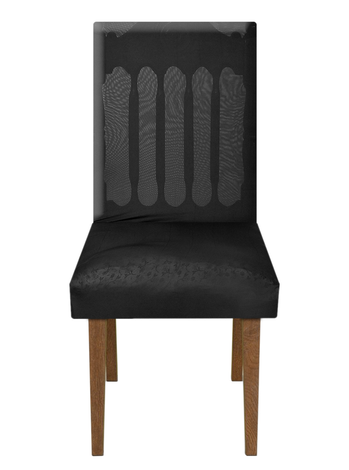 Kuber Industries Stretchable, Non-Slip Polyster 1 Seater Sofa & Chair Cover Set, Set of 2 (Black)
