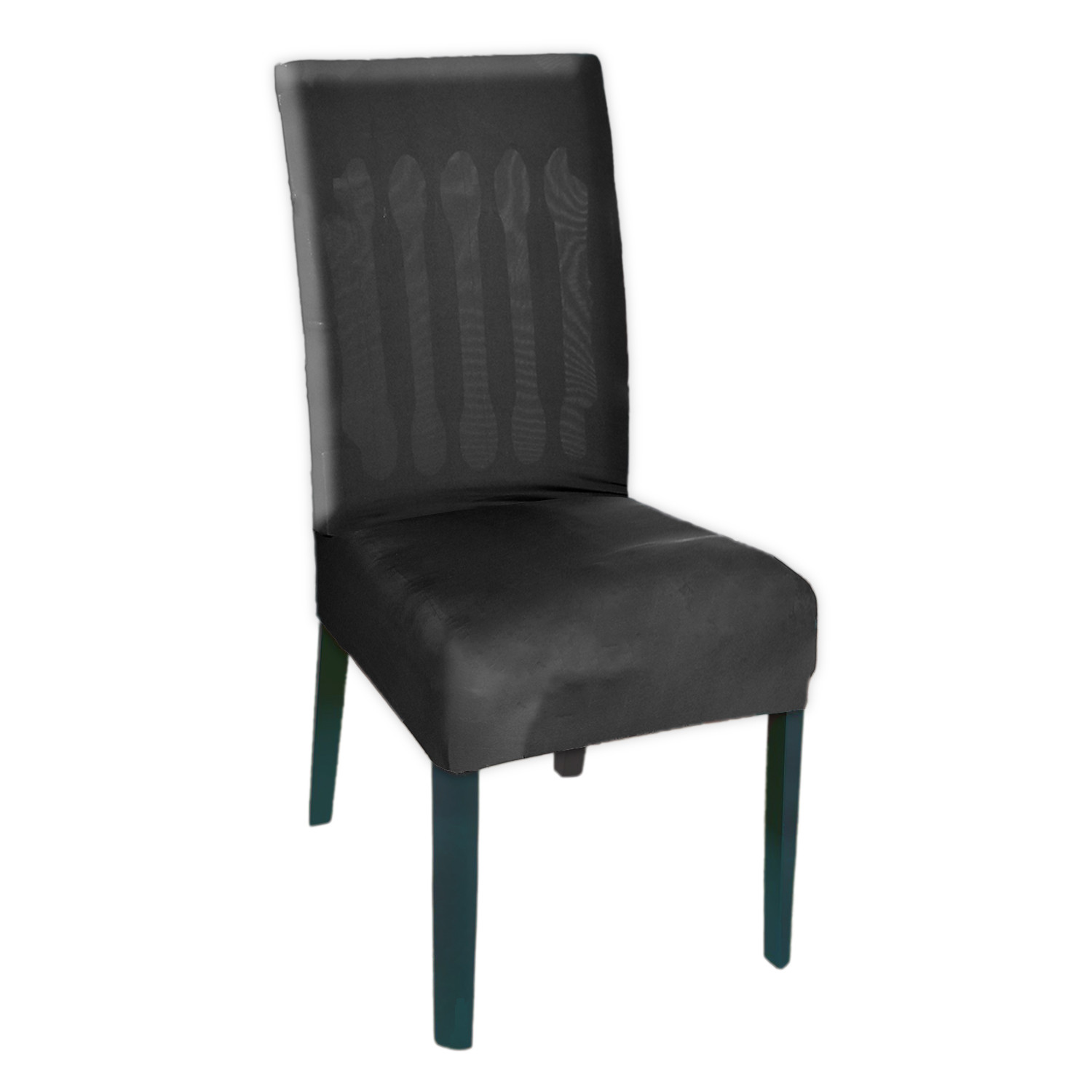 Kuber Industries Stretchable, Non-Slip Polyster 1 Seater Sofa & Chair Cover Set, Set of 2 (Black)