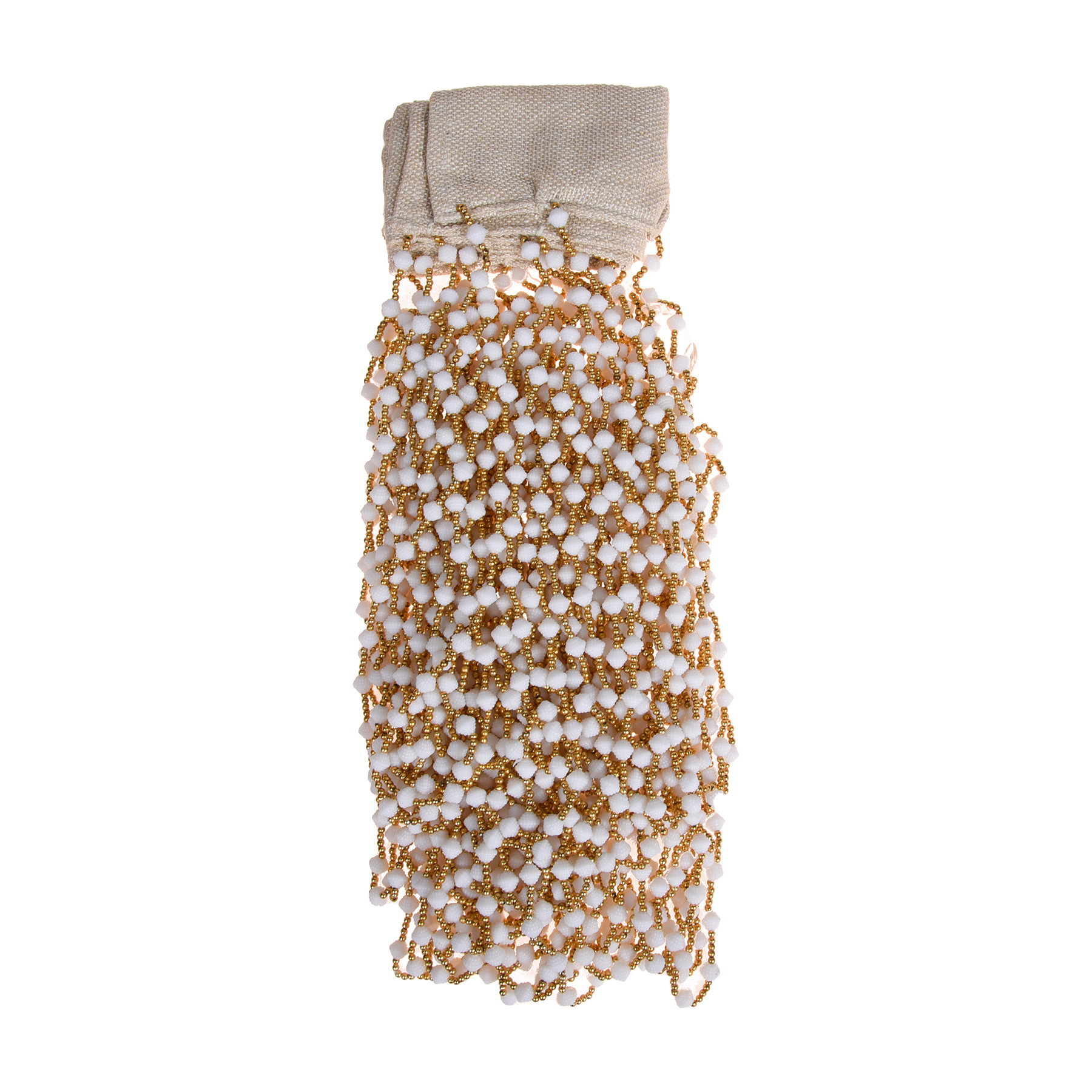 Kuber Industries String Curtain  Fancy Sparkling Door Curtains for Home Dcor  Pooja Room String Curtains  String Beads Sheer Curtains  Angura Beads Curtain  4x7 Feet  White