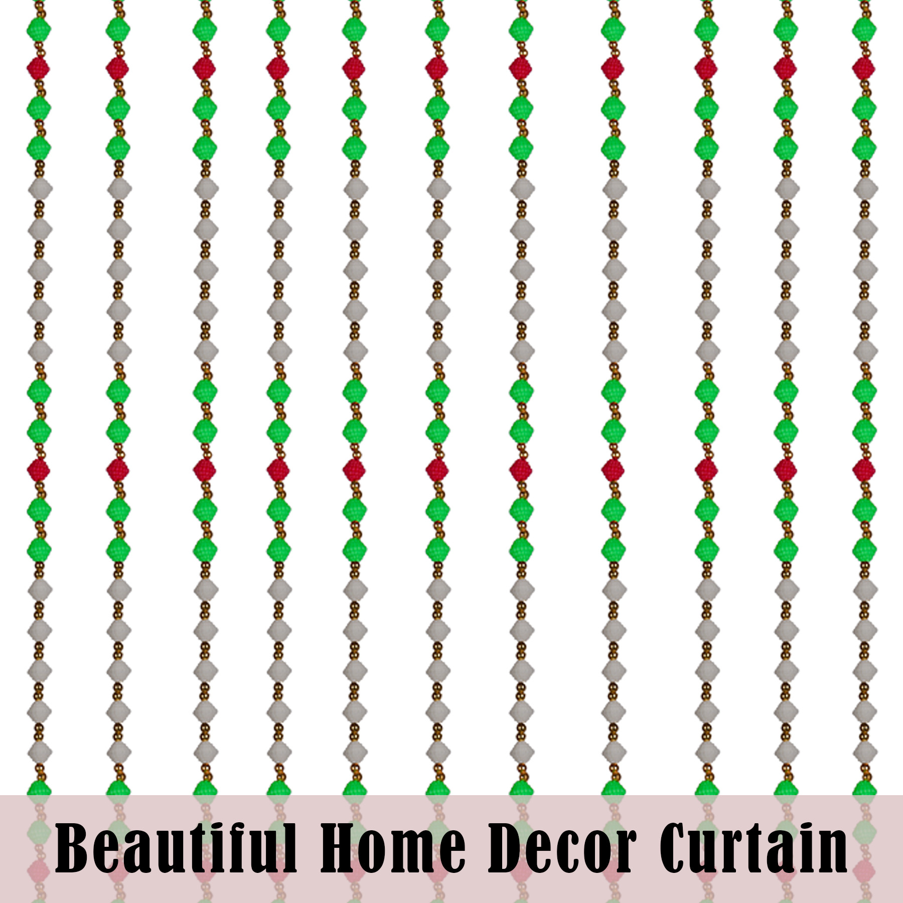 Kuber Industries String Curtain  Fancy Sparkling Door Curtains for Home Dcor  Pooja Room String Curtains  String Beads Sheer Curtains  Angura Curtains  4x7 Feet  Multicolor
